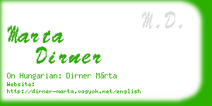 marta dirner business card